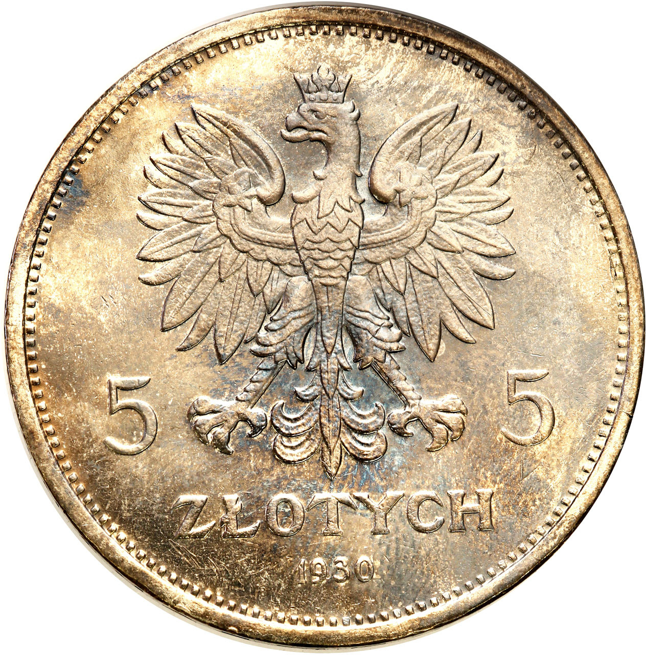 II RP. 5 złotych 1930 Sztandar - PIĘKNE